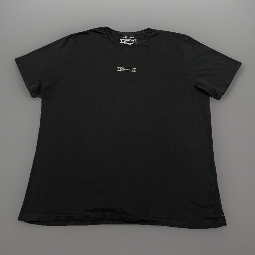 Chipotle Loomstate Mens Black Organic Cotton Braising Is Amazing T-Shirt Size XL